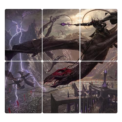 Magic The Gathering The Lord of The Rings: Tales of Middle-Earth Scene Box - Flight of The Witch-King (6 Scene Cards, 6 Art Cards, 3 Set Boosters + Display Easel)