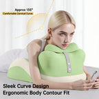 Butt Cushion for Couples - Memory Foam Support Pillow for Women, Sitting and Lying. Ideal for Waist, Neck, and Multi-Position Comfort at Home. Modern Simple Style Pillowcase (Green)