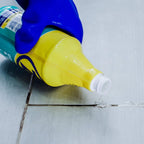 Zep Grout Cleaner and Brightener and Easy to Use Handheld Brush - 32 oz (Case of 2) - ZU104632 - Deep Cleaning Formula Removes Old Stains From Grout