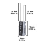 ALLECIN 10uF 25V 5x11mm Electrolytic Capacitor 10 UF MFD 25 Volt 0.2x0.43in Aluminum Capacitors (Pack of 15)
