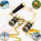 Yourelexit® Opera Glasses Binoculars 3X25 Lorgnette Theater Glasses Optical BK9 Mini Compact Lightweight Built-in Foldable Adjustable Handle Vintage for Adults Kids Women in Musical Concert Cinema