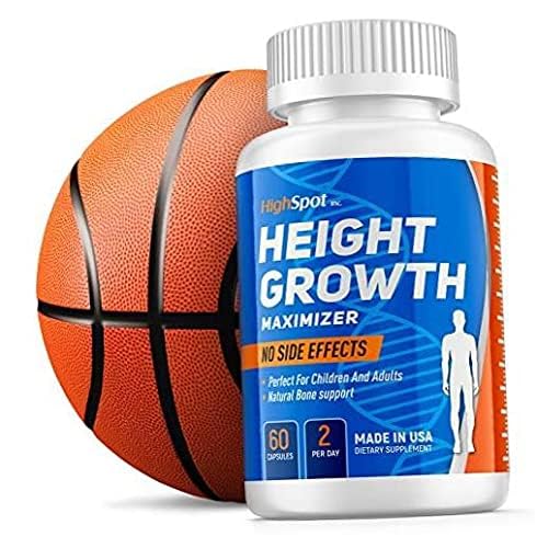 HighSpot Height Growth - Height Growth Maximizer - Calcium, Vitamin D3, B1, B2 - Grow Taller Supplement - Bone Growth Supplement - Made in USA (White)