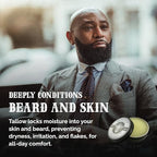 Beef Tallow Beard Butter for Men - 4oz - Hydrating Unscented Beard and Skin Balm with Shea Butter - Deeply Moisturizing Tallow