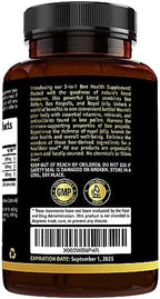 3-in-1 Bee Pollen Organic 840mg (180 Caps) W/ 840mg Bee Propolis Capsule & 840mg Royal Jelly Capsule - 3rd Party Tested - Bee Pollen Supplement - Organic Bee Pollen Capsule -No Fillers