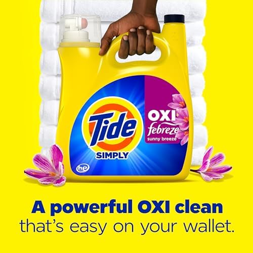 Tide Simply Oxi Boost + Febreze Odor Defense, Sunny Breeze Scent, 151 fl oz 107 Loads