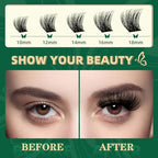 Lash Clusters 120pcs Eyelash Clusters 10-18mix D Curl Cluster Lashes Thick Super Soft Wispy DIY Eyelash Extension at Home(PC03-D-10-18MIX)