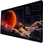 MTG Playmat, Game Play Mat for MTG TCG 24 x 14 inches Trading Card Inked Game Playmats with Storage Bag Smooth Rubber Surface Battle Game