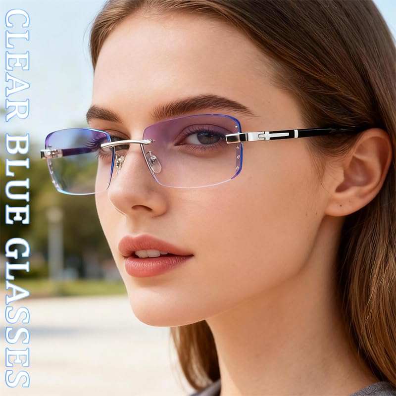 Clarity Blue Glasses, Unisex Automatic Adjustment glasses, Blue Light Blocking Glasses, Clarity Glasses, Relieve Eye Fatigue Symptoms Caused By Electronic Screens, With An Elegant Glasses Case
