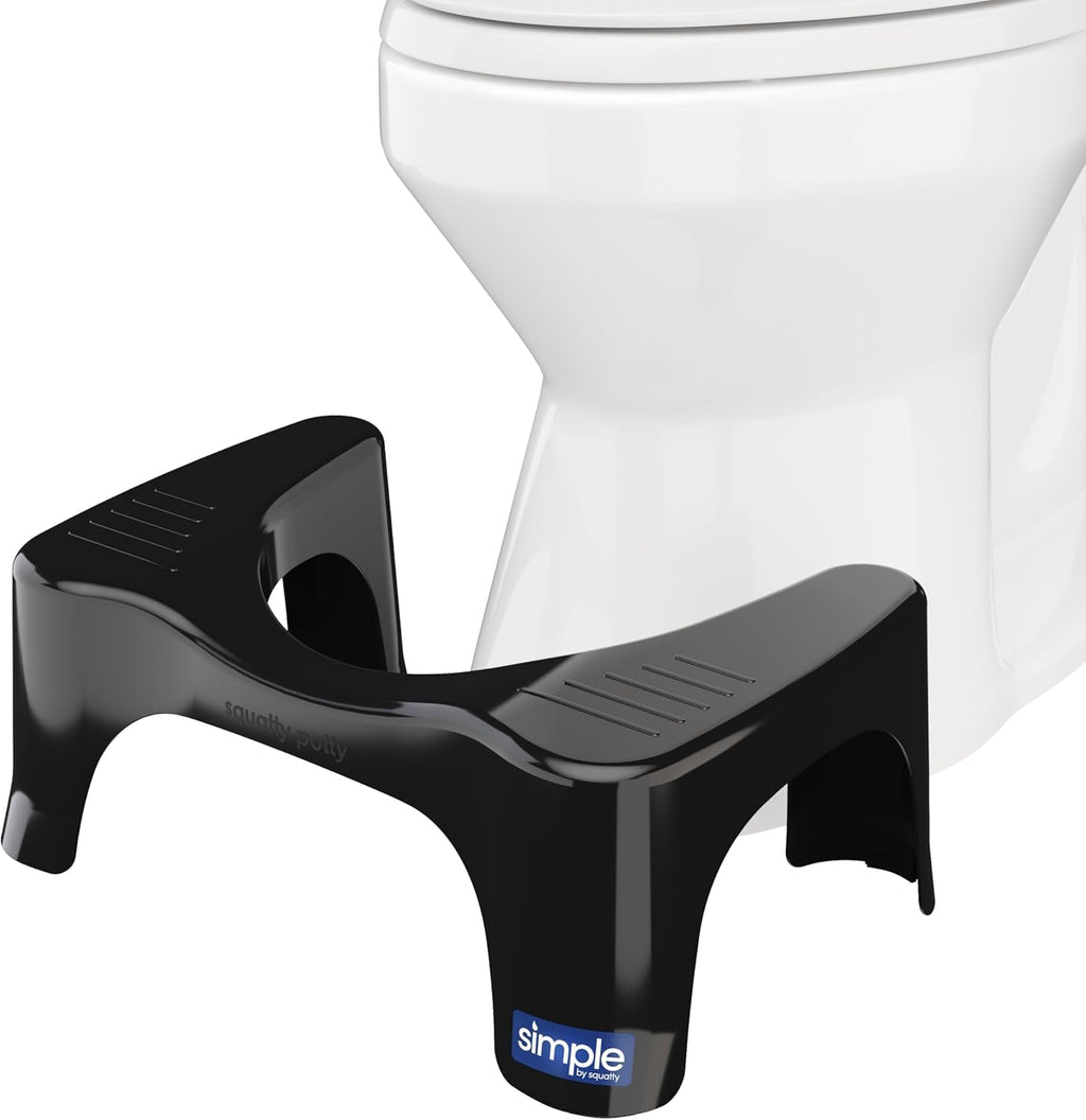 Squatty Potty The Original Bathroom Toilet Stool, Curve Lightweight with Sleek and Modern Design, Black, 7"