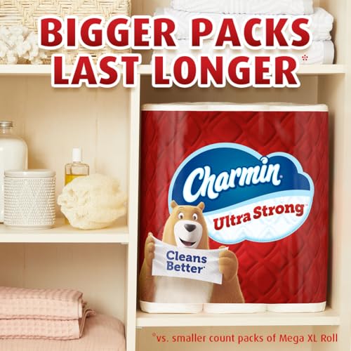 Charmin Ultra Strong Toilet Paper, 18 Mega XL Rolls = 108 Regular Rolls