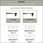 Clic Magnetic Reading Glasses for Men or Women, Soft Foldable Band, Computer Readers, Nashi (S-XL, Clear, 1.75 Magnification)