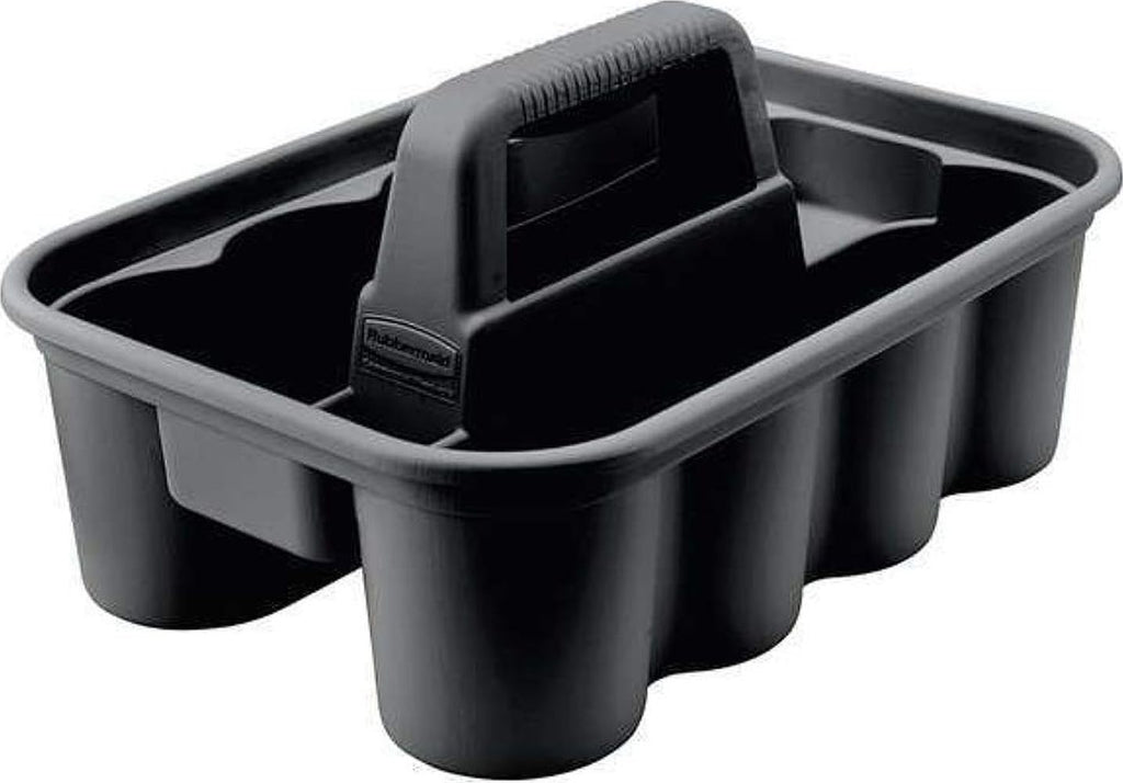 Rubbermaid Commercial Products Deluxe Carry Caddy for Take-Out Coffee/Soft Drinks Postmates/Uber Eats/Food Delivery Cleaning Products Sports/Water Bottles Black