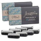 Jeremy's Razors for Men - Precision 5 Razor Blade Refills - 8 Cartridges (Fits All 2nd Gen Jeremy's Handles) - Precision Trimmer, Stainless Steel Design, Lubricating Strip - Men's Shaving Blades