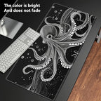 Playmats for Magic: The Gathering MTG Card Game Mat Plus 50 Pcs Card Sleeves, 24 x 14 inch TCG Mat with Stitched Edge for Commander Deck Duskmourn Board Game, Octopuses