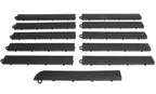 Big Floors Garage Floor Transition Edge, Interlocking Modular Garage Floor Edging Compatible with RaceDeck, GarageTrac & GarageDeck Tiles (Male, 11 Pack, Graphite)