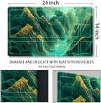 MTG Playmat with Zones Magic Card Playmat Game Mat,TCG & CCG Card Games Mat with Free Storage Bags Size 24 x 14 Inches (with Zones,Mountain4)