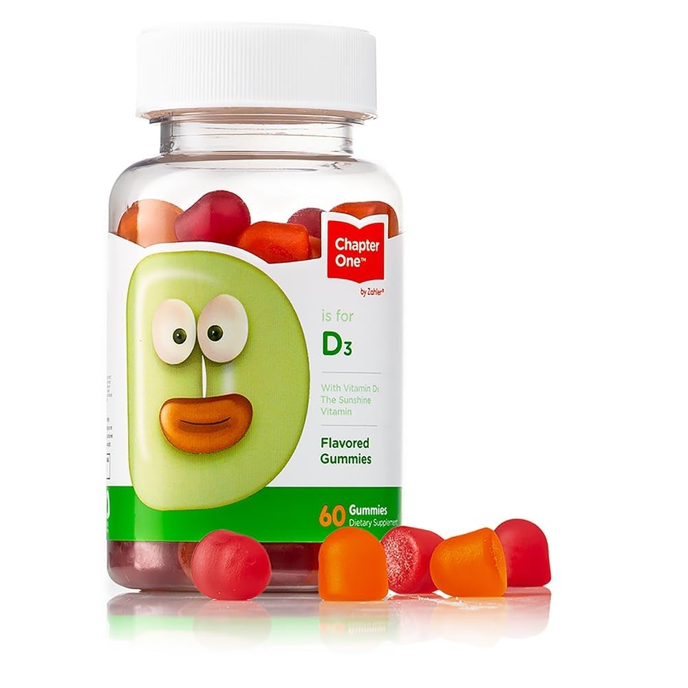 Zahler - Chapter One Vitamin D3 1000 IU Gummies for Kids & Adults (60 Count) - Certified Kosher, Made in USA