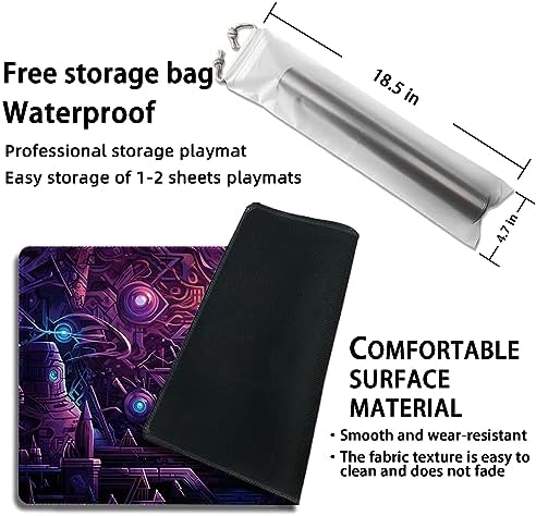 Playmat for MTG, with Free Storage Bags,Game Mat 24 x 14 inches, TCG and Board Game Mat for Cards(Regular,Magic Mat 14)