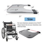 Wheelchair Tray Table - Removable Wheelchair Desk Lap Board Eating Aid for Nursing Patient, Fits Wheelchair Arms of Distance 18" - 20" (Grey)