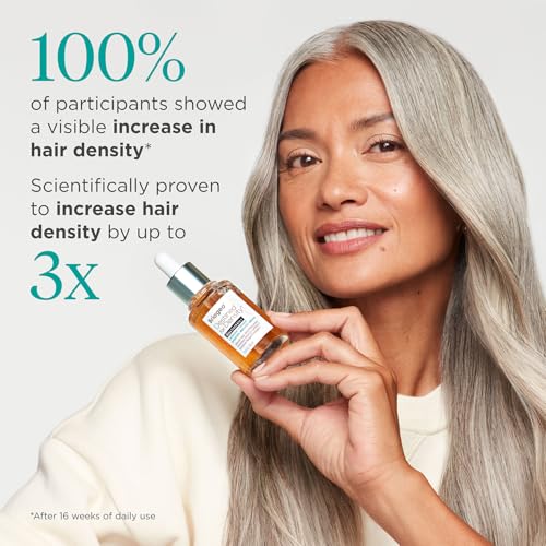 Briogeo Destined For Density MegaStrength+ Caffeine + Biotin Peptide Density Serum, Increases Hair Thickness and Density, Fast-Absorbing & Non-Greasy, Fragrance-Free, Vegan, Cruelty-Free, 1.5 fl oz