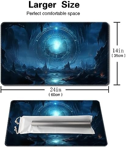 MTG Playmat - Non-Slip Backing Printing, Ideal for Card Game Enthusiasts TCG Playmat (Cave Quest-No Deck)