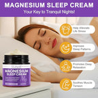 Magnesium Cream - Enriched with Almond Oil, Lavender, and Vitamin E for Deep Relaxation - Natural Magnesium Lotion for Skin Nourishment and Quick Absorption - Lavender