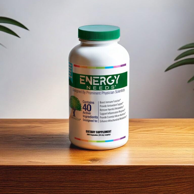 EnergyNeeds® 40 Active Ingredients Vitamin D, Vitamin B12, zinc, beta-Carotene