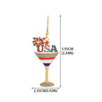 4th of July USA Martini Earrings for Women Memorial Day Patriotic Jewelry