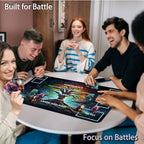 for MTG Game Playmat, for Magic TCG Rubber Play mat,Tabletop Card Playmats with Smooth Surface,Trading Card Inked Game Mat with White Zones,Battle Game,Galaxy Art Tree