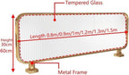 Commercial Partition Screen Privacy Panels - Protection Screen - Modern Divider Screen for Office, Restaurant, Hotel, Countertop (Color : Gold, Size : 120 * 30cm)