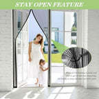 Magnetic Screen Door Closure Fit Door Size 34 x 82 Inch, BSHANO Mesh Door Curtain Screen Size 36" x 83" - 36 Stronger Magnets,Heavy Duty,Hands Free Mesh Partition Keeps Bugs Out- Pet and Kid Friendly