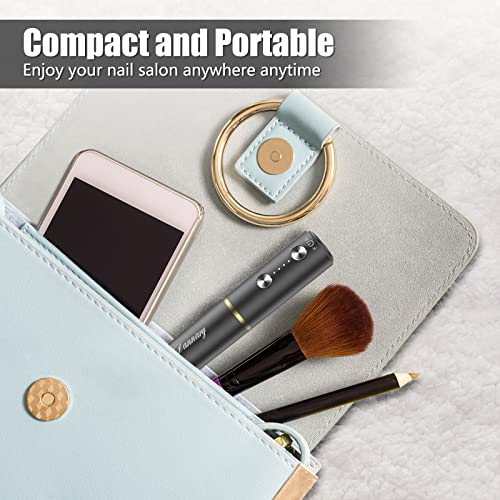 Electric Nail Drill Professional Efile Nail Drill Kit for Acrylic, Gel Nails, Manicure Pedicure Kit for Polishing Shape Tools(Black)