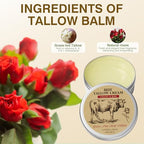 Beef Tallow, Beef Tallow for Skin, Beef Tallow Moisturizer, Organic Beef Tallow Balm for Face Moisturizer Grass Fed for All Purpose Balm, Natural Beef Tallow Lotion for Skin Care (2.5oz)