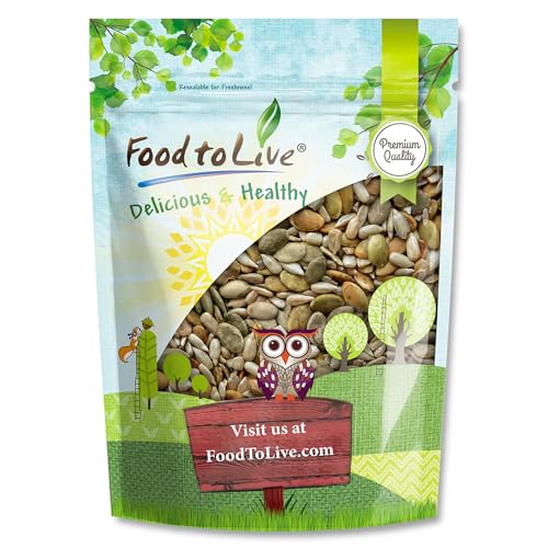 Food to Live Dry Roasted Sunflower and Pumpkin Seed Mix, 8 Ounces – Oven Roasted, No Oil added, Natural Snack, Rich in Protein, Perfect for Baking and Salads, Vegan, Kosher, Bulk