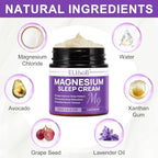 Magnesium Cream - Enriched with Almond Oil, Lavender, and Vitamin E for Deep Relaxation - Natural Magnesium Lotion for Skin Nourishment and Quick Absorption - Lavender