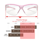 HTS HUNTERSKY E9532 Super Flexible Lightweight Anti Fog Wrap-Around U6 Clear Shooting Safety Glasses with ANSI Z87.1 Scratch Resist lab chemistry goggles