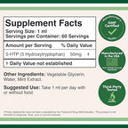 5HTP Liquid Drops - More Absorbable and Effective Than 5 HTP Capsules (60 Servings of 50mg 99%+ 5-HTP) Serotonin Supplement for Mood, Sleep, and Relaxation by Double Wood (Pack of 2)