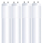 Feit Electric T8 LED Bulbs 4 Foot, 40 Watt Equivalent, Type A Tube Light, Plug & Play, T8 or T12 LED Tube Light, LED Fluorescent Replacement, Frosted, T48/840/LEDG2/4, 4100K Cool White, 4 Pack
