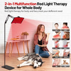 Red Light Therapy,Upgraded 2-in-1 Chips Red Light Therapy Lamp,660nm Red Light & 850nm Near Infrared Light Therapy Device with Red Light Therapy Belt and Stand Relieves Pain in All Parts of The Body