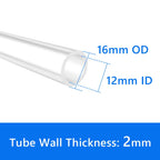 Quickun Pure Silicone Tubing, 12mm ID x 16mm OD High Temp Food Grade Tube Pure Silicone Hose Tube for Home Brewing, Beer Line, Kegerator, Wine Making, Aquaponics, Air Hose by Proper Pour (9.84 Ft)