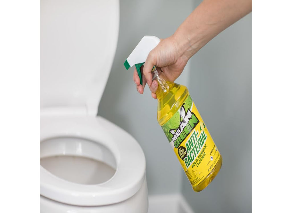 Mean Green Anti-Bacterial Multi-Surface Cleaner Lemon Scented, clear, 32 Fl Oz (Pack of 1), 40002