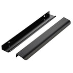 Ravinte Hardware 8 Pack Black Cabinet Handles, 11.8 Inch (300mm) Finger Edge Pulls, 8.8 Inch Hole Center, Finger Pulls for Cabinets