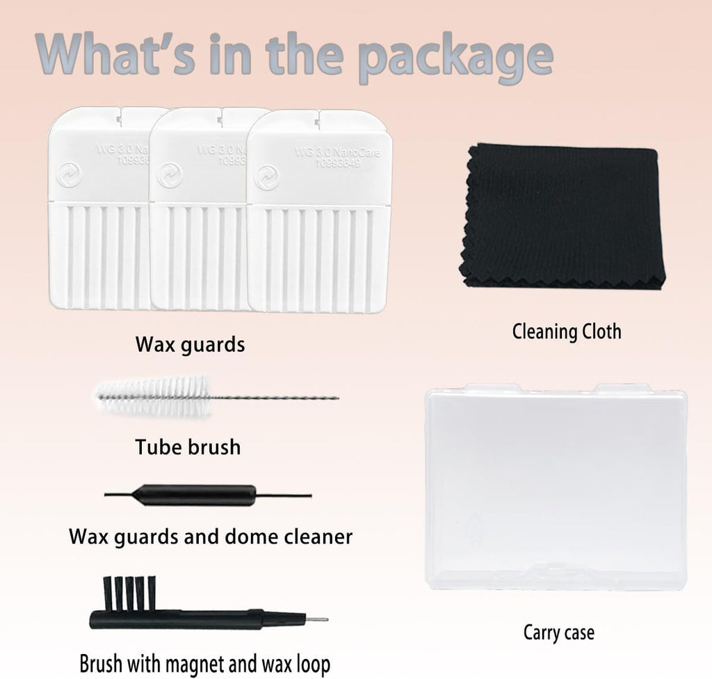 Waxguards 3.0 NanoCare 10993649 Filters for Signia/Siemens/Rexton and Connexx Hearing Aids - Cleaning Brush Kits with Carry Case- 3packs