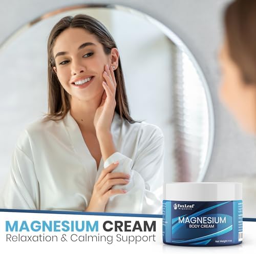 Magnesium Cream - Support for Sleep, Leg Cramps, Joint Support, & Muscle Soreness - Maximum Strength Magnesium Lotion with Arnica, Shea Butter, Lavender Essential Oil - Made in USA - 4oz