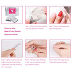 MIILYE Nail Polish Remover Foil Wraps for Acrylic/Dip Powder/UV/Gel/Polish Varnish Soak-off Removal, with Pre-attached Lint Free Pad (300x Nail Gel Polish Remover Wraps)