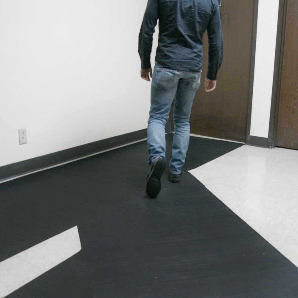 Rubber-Cal Ramp Cleat Non-Slip Outdoor Rubber Mats - 1/8" x 3 ft x 8 ft