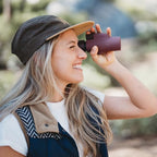 Nocs Provisions Field Tube 10x32 Waterproof Monocular, 10X Magnification Telescope, Bak4 Prism, Wide Field of View for Bird Watching, Backpacking & Wildlife Viewing - Oxblood Maroon