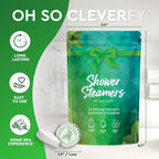 Cleverfy Shower Steamers Aromatherapy - 12 Pack of Menthol & Eucalyptus Shower Bombs with Essential Oils for Relaxation and Nasal Congestion. Valentines Day Gifts for Her and Him.