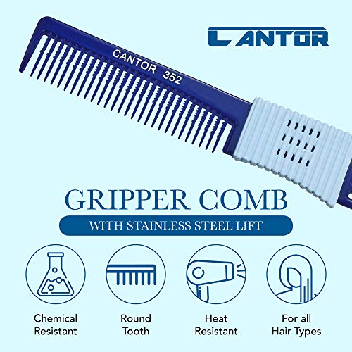 Lift Teasing Comb and Hair Pick – 5 Pack, Five Stainless Still Lifts - Chemical and Heat Resistant Detangler Gripper Comb – Anti Static Comb For All Hair Types – By Cantor
