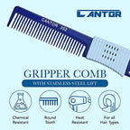 Lift Teasing Comb and Hair Pick – 5 Pack, Five Stainless Still Lifts - Chemical and Heat Resistant Detangler Gripper Comb – Anti Static Comb For All Hair Types – By Cantor